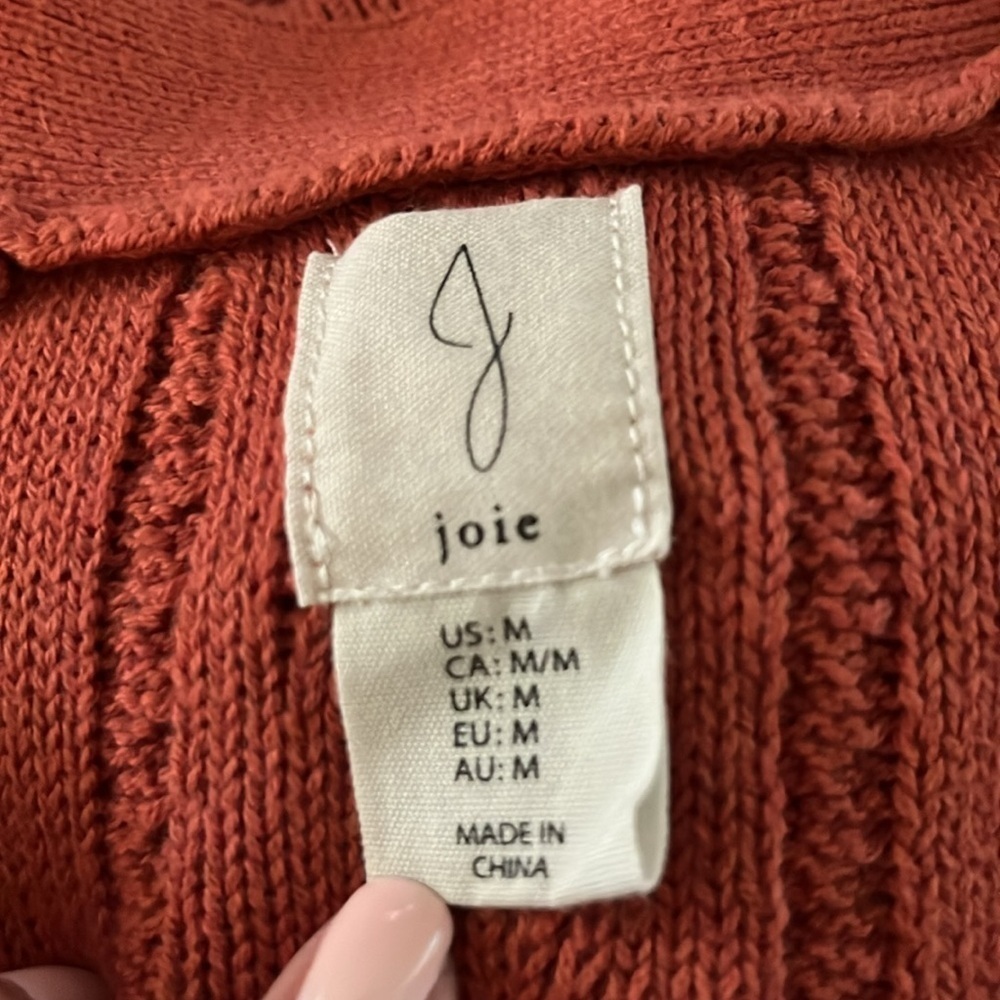 Joie cable knit sweater in orange | size medium - Picture 5 of 6